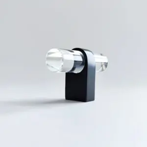 Uchwyt meblowy kryształ przezroczysty długość 50mm z nóżką DO WYBORU