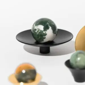 Gałka mosiężna kolor czarny Kielich K2 kamień DO WYBORU