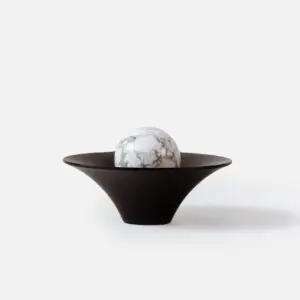 Gałka meblowa kielich K5 kolor czarny z kamieniem DO WYBORU