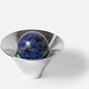 Gałka meblowa kielich K3-16 srebrny kamień DO WYBORU