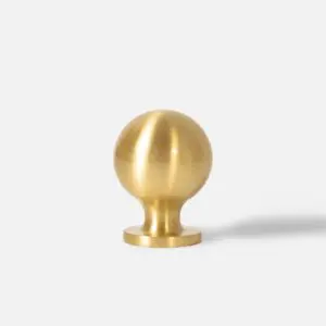 Gałka mosiężna gładka 37x28mm mosiądz szczotkowany