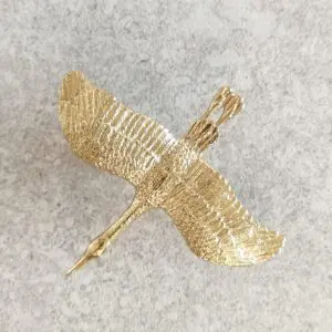 Gałka do mebli Żuraw mosiężny półmat 87x79 mm