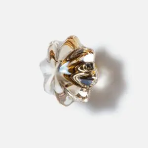 Gałka meblowa gwiazda kryształowa w kolorze szampańskim