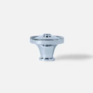 Gałka do mebli mosiężna z koniczynką 28mm srebrna