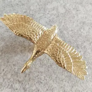 Gałka do mebli Gęś mosiężny półmat 81x46 mm