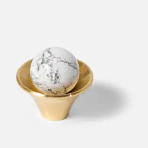 Gałka meblowa mosiężna Kielich K1 kamień DO WYBORU