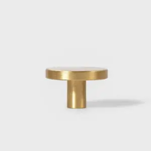 Uchwyt meblowy gałka mosiężna delikatnie szczotkowana 33mm