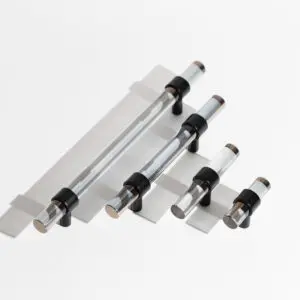 Uchwyt meblowy kryształ dymiony z nóżką DO WYBORU