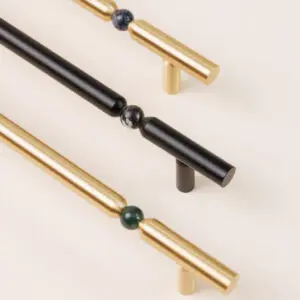 Uchwyt meblowy mosiężny relingowy MENO długość 332-352mm