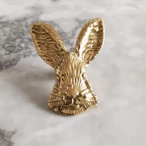 Gałka do mebli mosiężna- uchwyt Królik 43x36mm