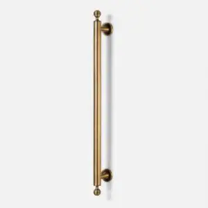 Uchwyt reling mosiądz starzony z gałeczkami na końcach 280mm