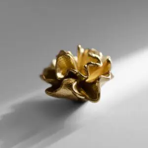 Gałka do mebli mosiężna uchwyt Kwiat 4 42x28mm