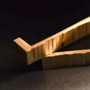 Uchwyt meblowy mosiężny relingowy PIANO długość 300mm