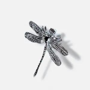 Gałka do mebli Ważka mosiężna 80x75mm srebrny połysk