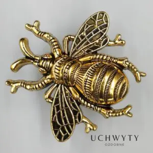 Gałka Żuk - uchwyt meblowy 59x56mm kolor złoty starzony