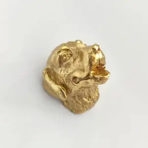 Gałka do mebli mosiężna- uchwyt w kształcie Pieska