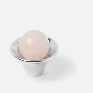 Gałka meblowa kolor srebrny Kielich K1 kamień DO WYBORU