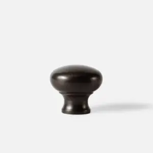 Owalna gałka do mebli mosiężna kolor czekoladowy 29mm