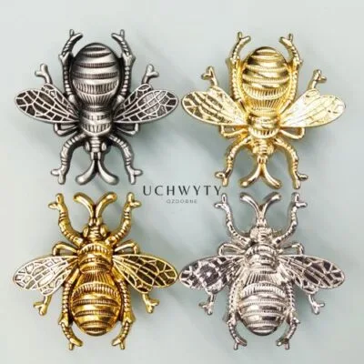 Gałka Żuk - uchwyt meblowy 59x56mm kolor różowe złoto