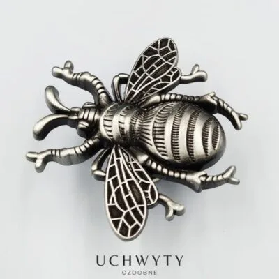 Gałka Żuk - uchwyt meblowy 59x56mm kolor szary mat