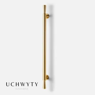 Uchwyt meblowy 410mm mosiądz szczotkowany z łezkami model 2