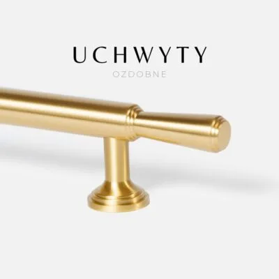 Uchwyt meblowy 300 mm mosiądz szczotkowany z łezkami model 2