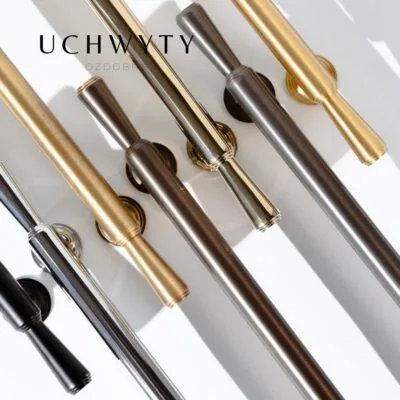 Uchwyt meblowy 300 mm mosiądz szczotkowany z łezkami model 2