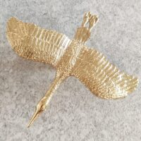 Galka-ozdobna-zuraw-ptak-do-mebli-mosiezny