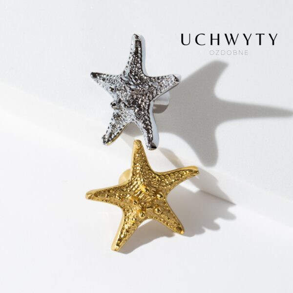 Galka_mosiezna_rozgwiazda_zlota_srebrna Galka_mosiezna_rozgwiazda_zlota_srebrna
