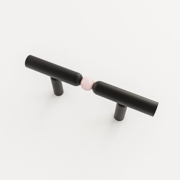 UCHWYT-DO-MEBLI-98MM-CZARNY-I-ROZOWY-KWARC-10MM UCHWYT-DO-MEBLI-98MM-CZARNY-I-ROZOWY-KWARC-10MM
