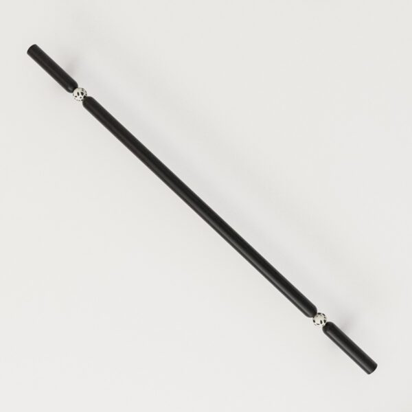 UCHWYT-MENO-CZARNY-332MM-Z-KULKA-JASPIS-DALMATYNSKI UCHWYT-MENO-CZARNY-332MM-Z-KULKA-JASPIS-DALMATYNSKI