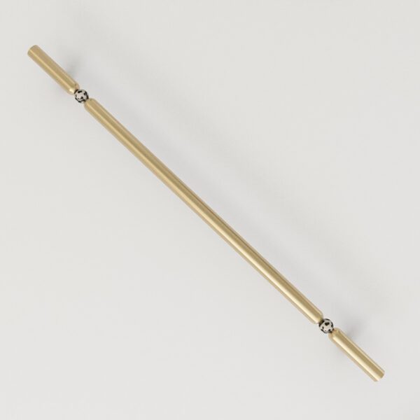 UCHWYT-MENO-mosiadz-332MM-Z-KULKA-JASPIS-DALMATYNSKI UCHWYT-MENO-mosiadz-332MM-Z-KULKA-JASPIS-DALMATYNSKI