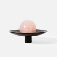 Uchwyt-galka-kielich-k2-z-czarnym-kamieniem-rozowym-kwarcem