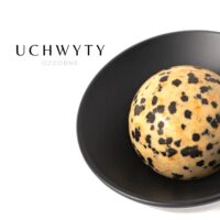 Uchwyt-galka-mosiezna-kielich-K3-kolor-czarny-z-kamieniem-naturalnym-JASPIS-DALMATYNCZYK