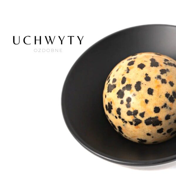 Uchwyt-galka-mosiezna-kielich-K3-kolor-czarny-z-kamieniem-naturalnym-JASPIS-DALMATYNCZYK Uchwyt-galka-mosiezna-kielich-K3-kolor-czarny-z-kamieniem-naturalnym-JASPIS-DALMATYNCZYK
