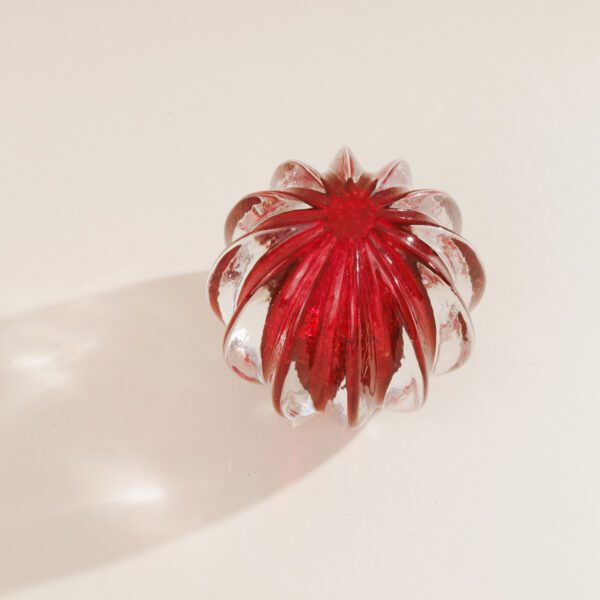 Galka-ze-szkla-artystycznego-dmuchanego-przezroczystego Gałka ozdobna ze szkła dmuchanego