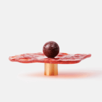 Uchwyt-artystyczny-szklany-mosiadz- i-szklo-czerwone-kulka-levanto-rosso